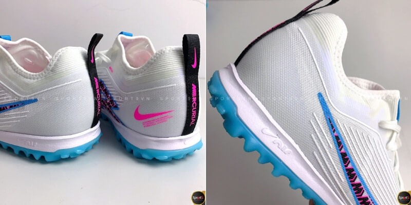 giày đá bóng nike zoom mercurial vapro 15 pro trắng xanh